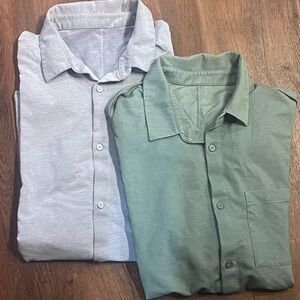 LuluLemon Commission Long Sleeve Shirt Lot Of 2 Men’s XL-check Measurements